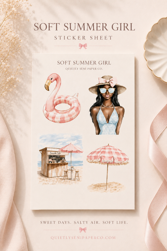 Soft Summer Girl- Sticker Sheet